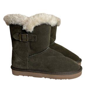 Macy's Style & Co Suede Leather Faux Fur Lined Boots Size 5